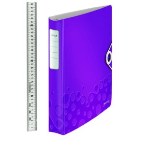 Segregator ringowy Leitz WOW, 4DR/30mm Softclick, fioletowy