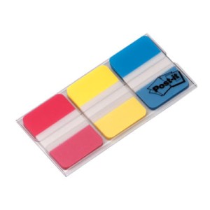Zakładki indeksujące Postit® silne, (żólte/czerwone/niebieskie) 25x38mm