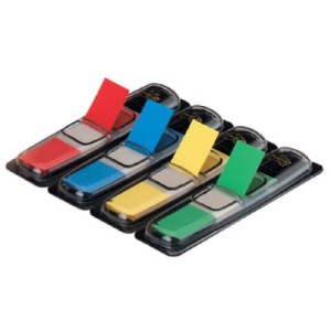 Zakł. Indeks. Postit® wąskie 4 kol. neon. po 35szt.