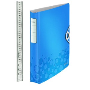 Segregator ringowy Leitz WOW, 4DR/30mm Softclick, niebieski