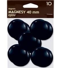 Magnesy średnica 40 mm czarny 10 szt.