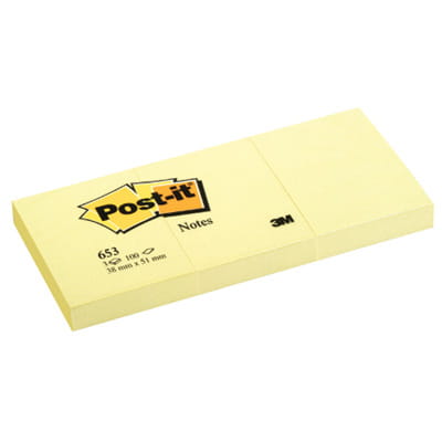 Bloczki samoprzylepne Postit®, żółte, 38x51 