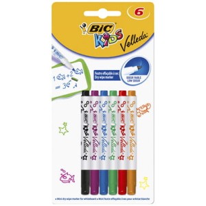 Markery Mini Bic Kids Velleda Blister 6