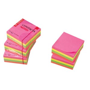 Bloczek samoprzylepny CONTACTA Esselte 75x75 320 kartek Neon mix kolor