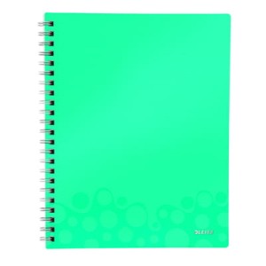 Notatnik z folderem i z przekładkami "Get organized" Leitz WOW A4, w kratkę, turkusowy