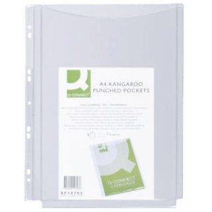 KOSZULKI NA KATALOGI Q-CONNECT, PVC, A4, KRYSTAL, 150MIKR., 5SZT.