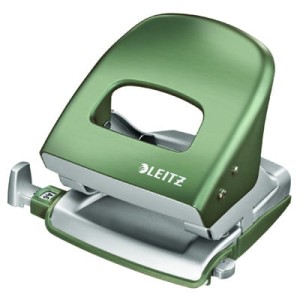 Dziurkacz duży metalowy Leitz, 10 lat gwarancji, 30 kartek, turkusowy