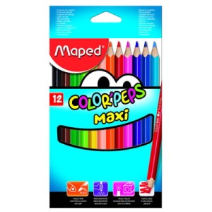 KREDKI TRÓJKĄTNE COLORPEPS MAXI 12 SZT(12)
