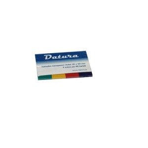 Zakładki indeksujące 20x50 transparent DATURA  4kolory po 40kar.