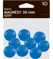 Magnesy średnica 30 mm niebieske 10 szt.