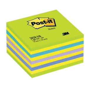 Kostka samoprzylepna Postit® 400 kartek Cukierkowe niebiesko  zielona 