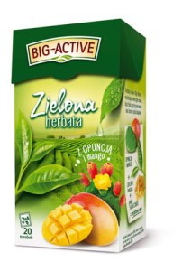 BIG-ACTIVE Herbata ZIELONA Z OPUNCJĄ i MANGO 20 Torebek