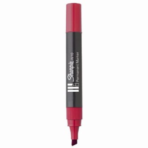 Marker permanentny W10 SHARPIE czerwony ścięty