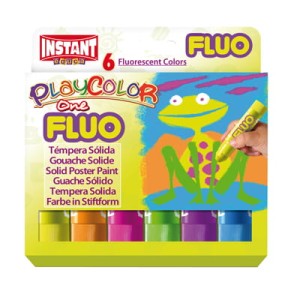 Farby w sztyfcie Playcolor Fluo One 6 kolorów