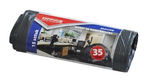 Worki na śmieci 35l biurowe OFFICE PRODUCTS, mocne (LDPE),15szt., czarne