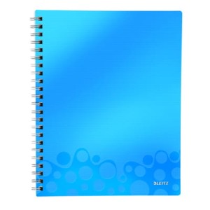 Notatnik z folderem i z przekładkami "Get organized" Leitz WOW A4, w kratkę, niebieski