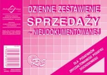 Dzienne zestawienie sprzedaży nieudokumentowanej (dla podatników zryczałtowanego podatku dochodowego), A6, offset