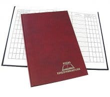 Książka korespondencyjna 300 kart bordo