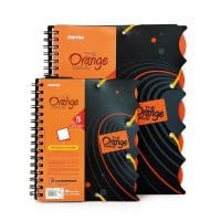  Kołonotatnik Orange Double Wire A5+ 90 5x5 – kratka