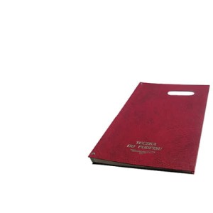 Teczka do podpisu z okienkiem 20 kartek  -bordo