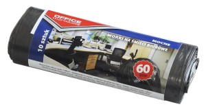 Worki na śmieci 60l biurowe OFFICE PRODUCTS, mocne (LDPE),10szt., czarne