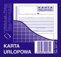 Karta Urlopowa, 2/3 A6, offset