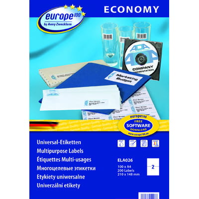 Etykiety uniwersalne AZ ECONOMY E100  105x57