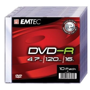 Dysk Emtec DVD-R 4,7GB 16X opak. 1szt. Slim 
