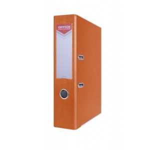 Segregator OFFICE PRODUCTS Officer z szyną, PP, A4/75mm, pomarańczowy