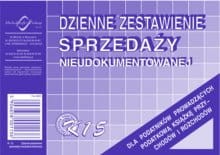 Dzienne zestawienie sprzedaży nieudokumentowanej, A-6, offset