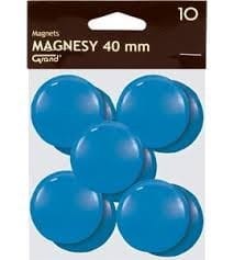Magnesy średnica 40 mm niebieskie 10 szt.