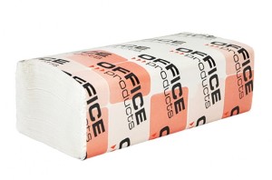 RĘCZNIKI SKŁADANE ZZ CELULOZOWE OFFICE PRODUCTS, 2-WARSTWOWE, 3000 LISTKÓW, 20SZT., BIAŁE