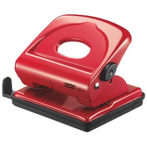 Dziurkacz metalowy FMC25 Rapid, czerwony, 5 lat gwarancji, 25 kartek