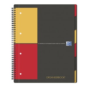 KOŁONOTATNIK Z TECZKĄ ORGANISERBOOK A4+ 80K kratka OXFORD 