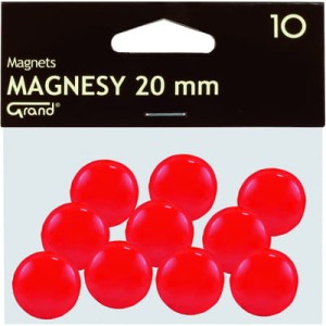 Magnesy średnica 30 mm czarne 10 szt.
