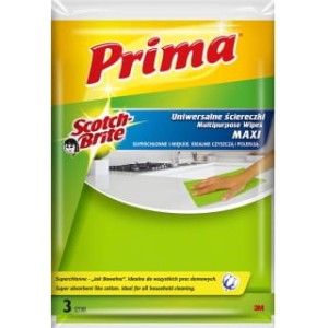 ŚCIERECZKI UNIWERSALNE PRIMA MAXI "JAK BAWEŁNA", 3SZT., ŻÓŁTE