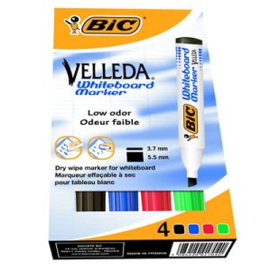 Marker do tablic Velleda ECO 1751 ścięta końcówka Mix Pudełko 4