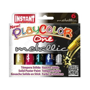 Farby w sztyfcie PlayColor One Metallic pudełko 12 kolorów