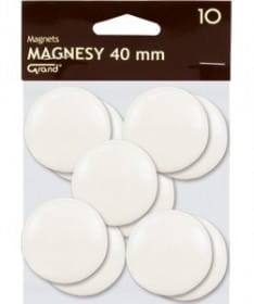 Magnesy średnica 40 mm biały 10 szt.