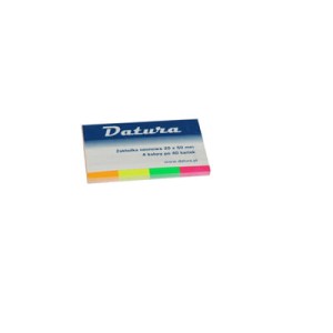 Zakładki indeksujące 20x50 neon DATURA  4kolory po 40 kar.