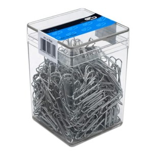 Spinacz metalowy-32mm,300szt. w plastikowym pudełku