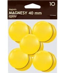 Magnesy średnica 40 mm żółte 10 szt.