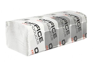 RĘCZNIKI SKŁADANE ZZ MAKULATUROWE OFFICE PRODUCTS, 1-WARSTWOWE, 4000 LISTKÓW, 20SZT., BIAŁE