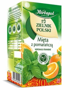 Herbata HERBAPOL mięta z pomarańczą 20T