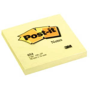 Bloczek samoprzylepny Postit®, żółty, 76x76 