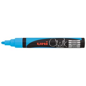 Marker z farbą kredową CHALK PWE-5M jasnoniebieski UNI 
