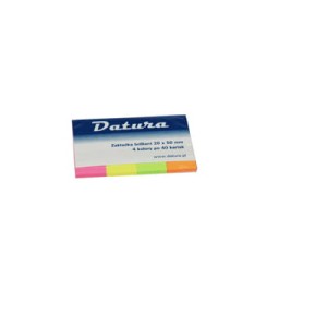 Zakładki indeksujące 20x50 brilliant DATURA  4kolory po 40kartek