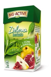 BIG-ACTIVE Herbata zielona z pigwą i granatem 20 torebek
