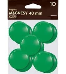 Magnesy średnica 40 mm zielone 10 szt.