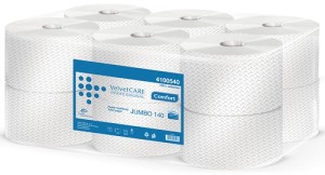 PAPIER TOALETOWY ECO-WHITE VELVET PROFESSIONAL JUMBO, 2-WARSTWOWY, 880 LISTKÓW, 110M, 12SZT., BIAŁY